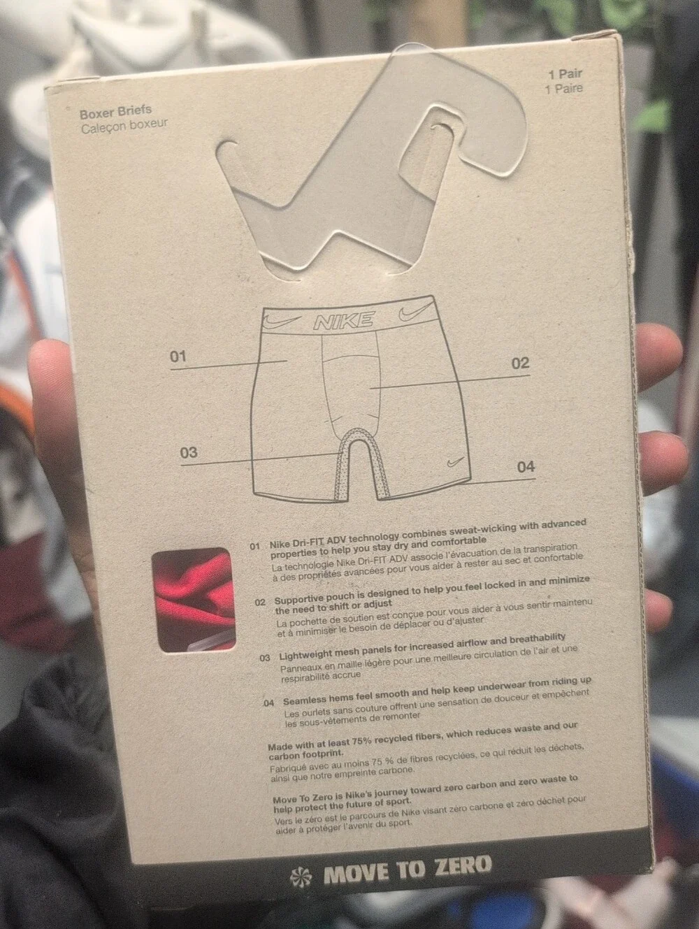 Nike Elite Micro Men's Boxer Briefs - Red Size 2XL